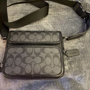 Coach Black Signature Messenger Bag